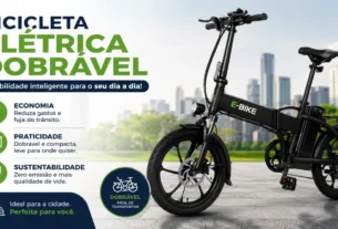 Bicicleta elétrica dobrável
