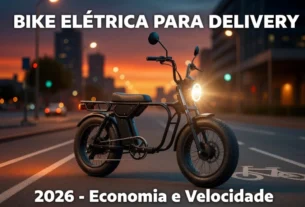Bicicleta Elétrica Barata para Entrega no serviço de entregas rápidas (delivery), destacando vantagens como economia e velocidade.