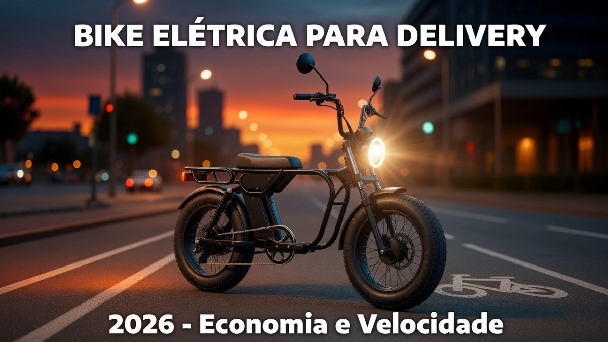 Bicicleta Elétrica Barata para Entrega no serviço de entregas rápidas (delivery), destacando vantagens como economia e velocidade.