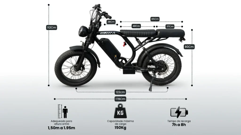 Bicicleta Elétrica Scooter 750w Bike Aro20