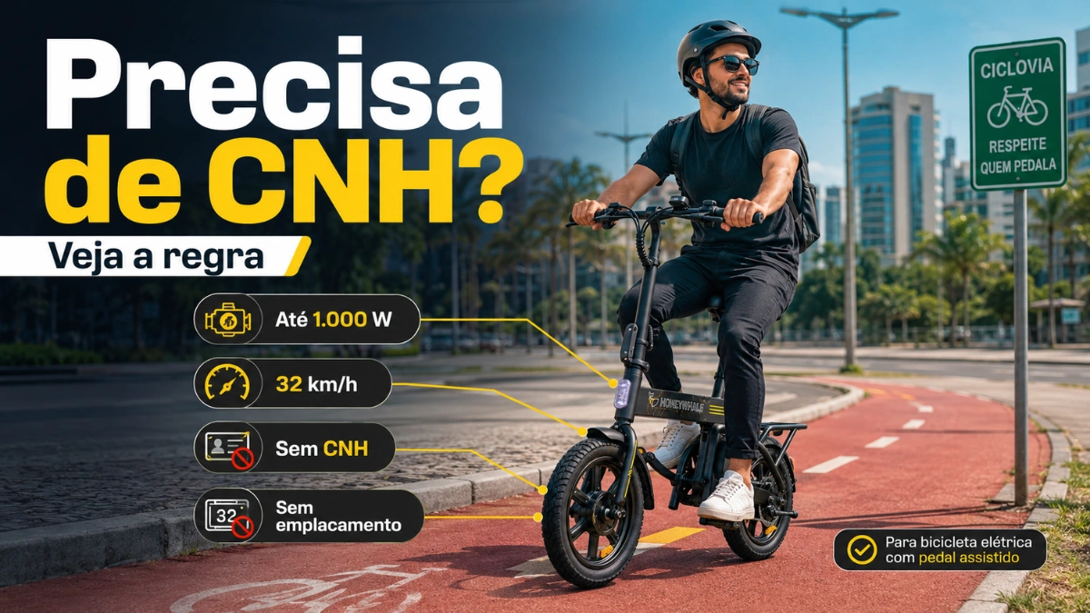 Bicicleta Elétrica Precisa de Habilitação